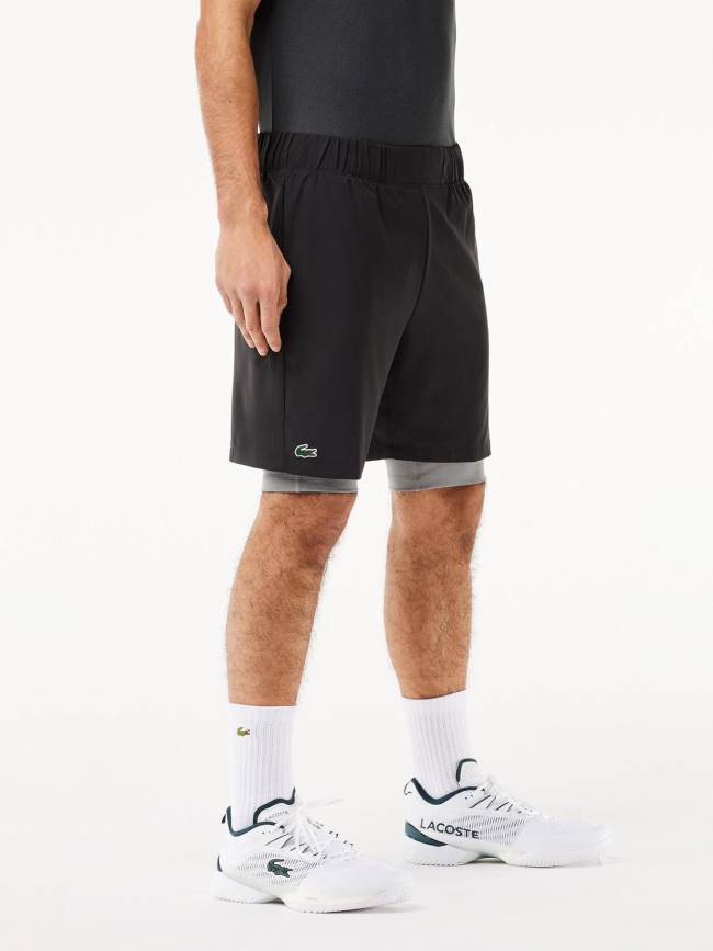 Short de sport agate noir homme - Lacoste