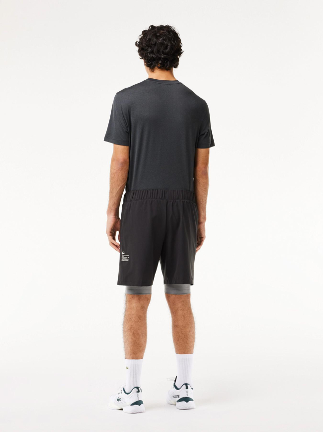 Short de sport agate noir homme - Lacoste