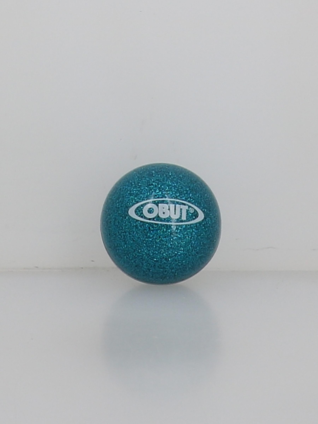 Boules de pétanque indoor outdoor 65mm bleu pailleté enfant - Obut