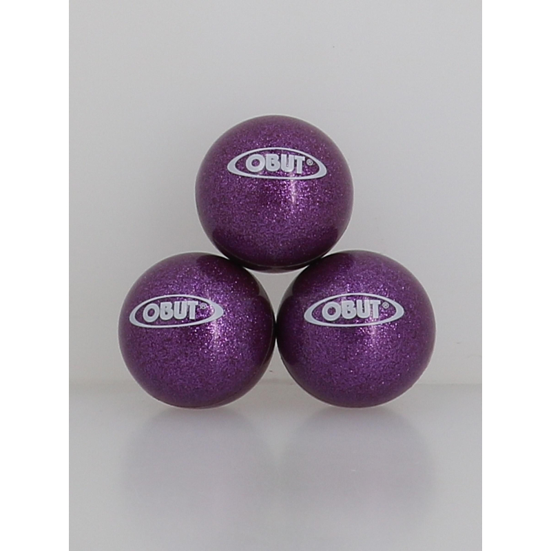 Boules de pétanques indoor outdoor 65mm violet pailleté enfant - Obut