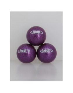 Boules de pétanques indoor outdoor 65mm violet pailleté enfant - Obut