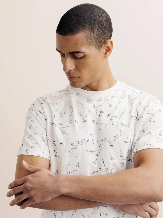 T-shirt à manches courtes gafleur blanc homme - Izac