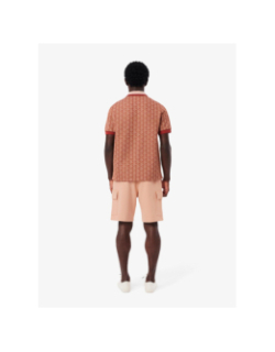 Short cargo molleton de coton rose homme - Lacoste