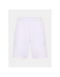 Short cargo molleton de coton blanc homme - Lacoste