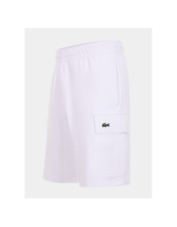Short cargo molleton de coton blanc homme - Lacoste