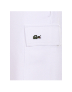 Short cargo molleton de coton blanc homme - Lacoste