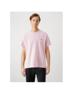 T-shirt en coton pima léger rose homme - Lacoste