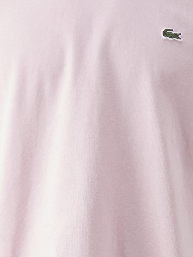 T-shirt en coton pima léger rose homme - Lacoste