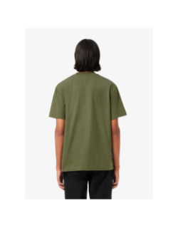 T-shirt en coton pima léger kaki homme - Lacoste