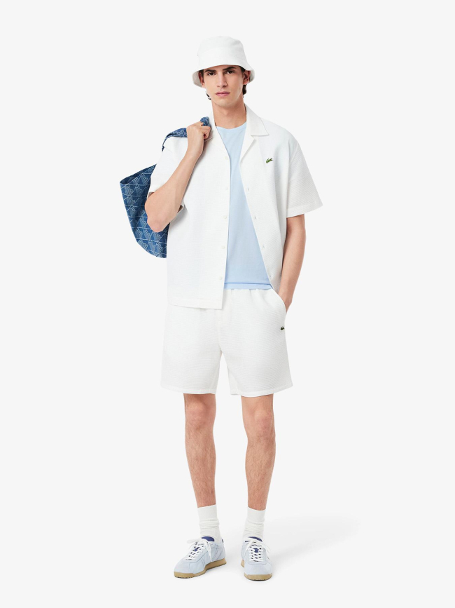 T-shirt en coton pima léger bleu homme - Lacoste