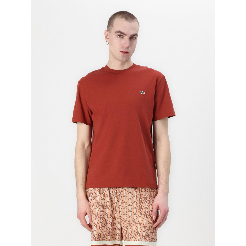 T-shirt en coton rouge homme - Lacoste