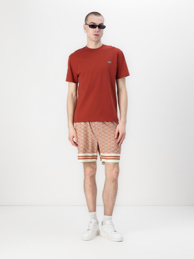 T-shirt en coton rouge homme - Lacoste