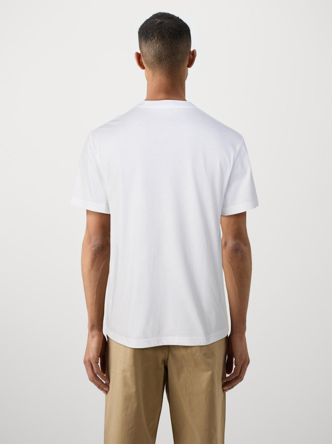 T-shirt en coton avec poche poitrine blanc homme - Lacoste