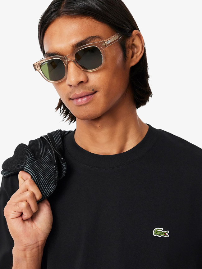 T-shirt en coton noir homme - Lacoste
