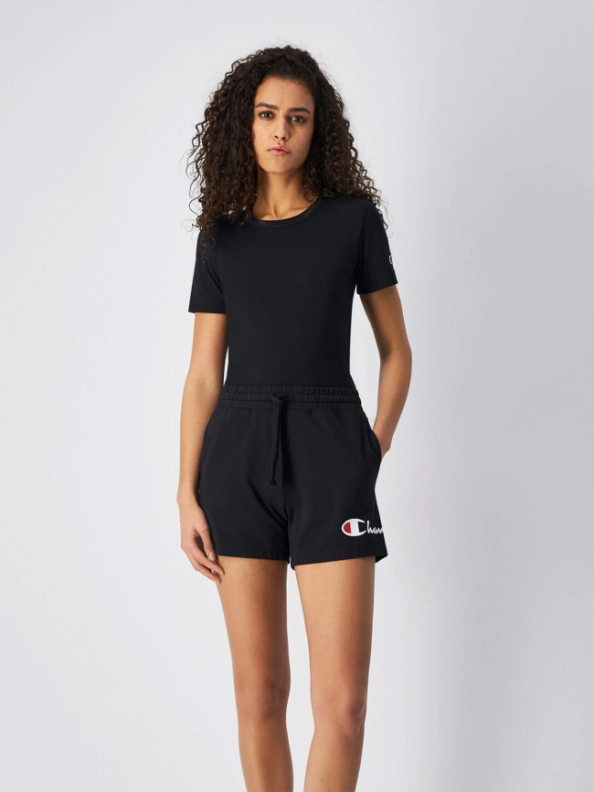 Short de sport à grand logo noir femme - Champion