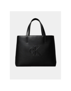 Sac à main sculpted mini tote noir femme - Calvin Klein