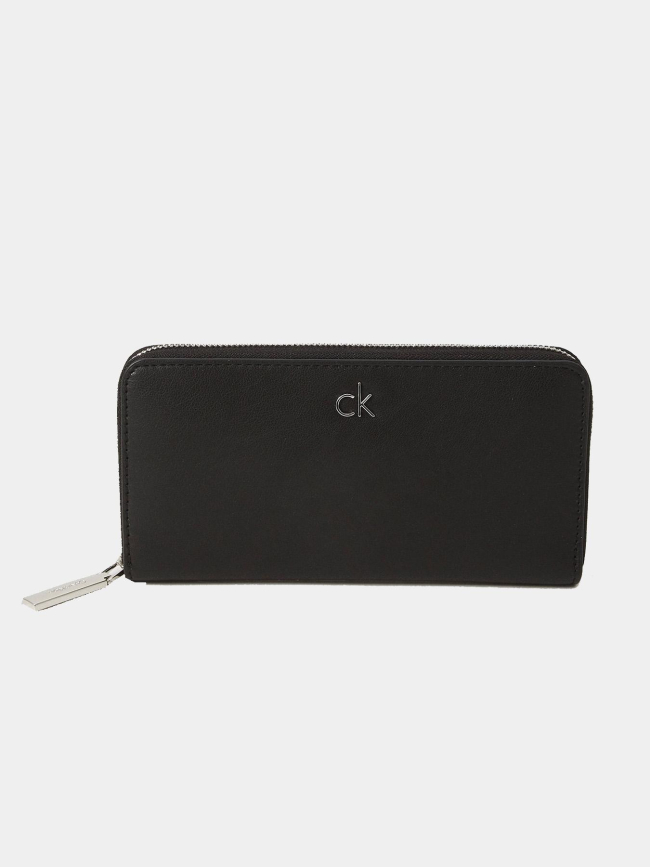 Portefeuille re-lock large zippé noir femme - Calvin Klein
