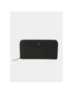 Portefeuille re-lock large zippé noir femme - Calvin Klein