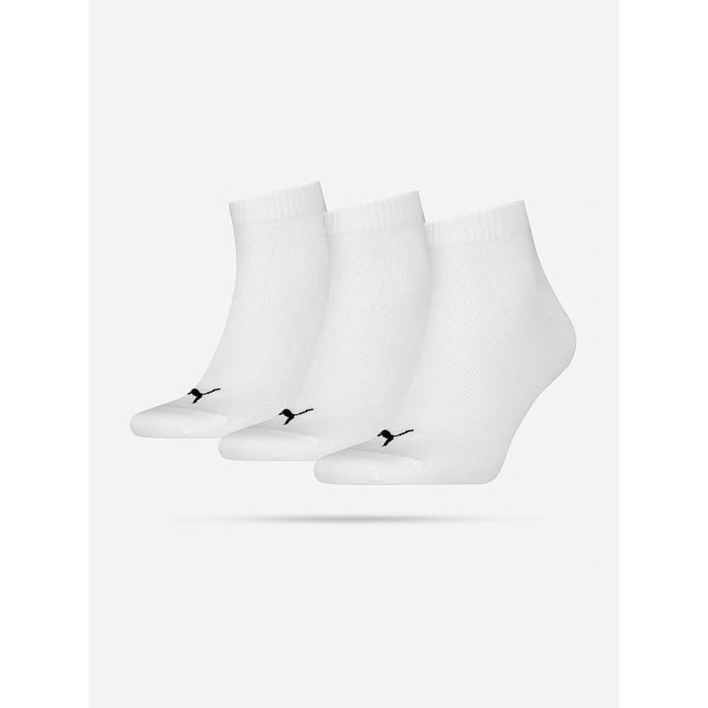 3 paires de chaussettes quarter plain blanc - Puma