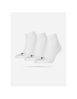 3 paires de chaussettes quarter plain blanc - Puma