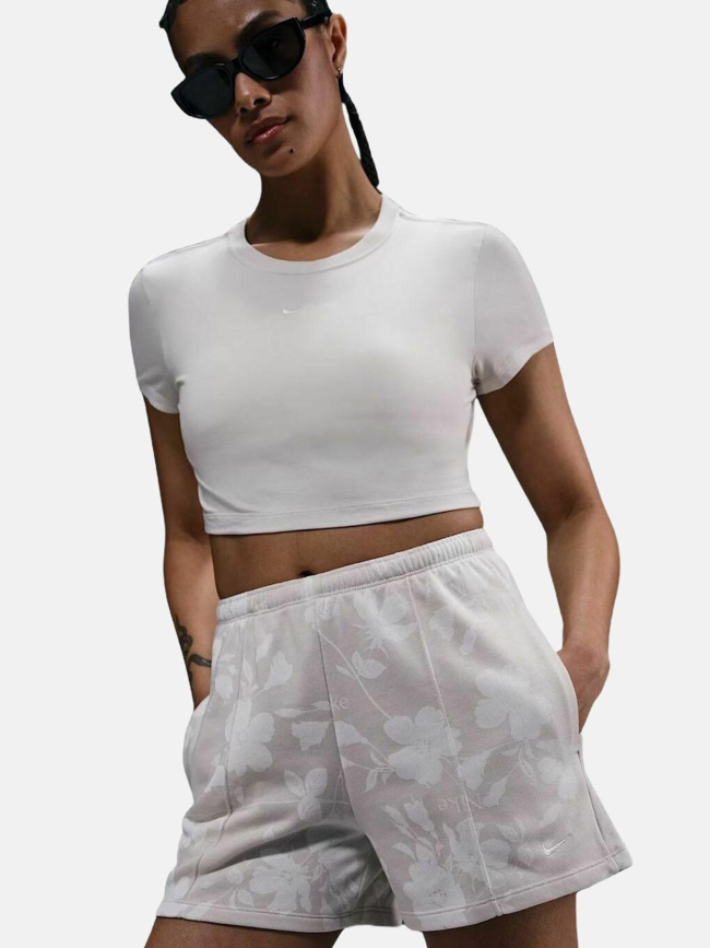 Short imprimé floral nsw chill beige femme - Nike