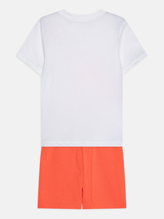 Ensemble t-shirt et short jumbo blanc et orange enfant - Jordan