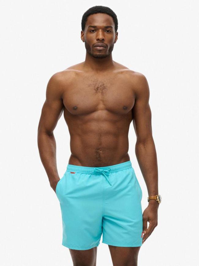 Short de bain essential turquoise homme - Superdry