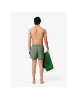 Short de bain court imprimé crocodile kaki homme - Lacoste