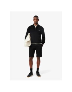 Bermuda chino slim fit coton stretch noir homme - Lacoste