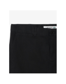 Bermuda chino slim fit coton stretch noir homme - Lacoste