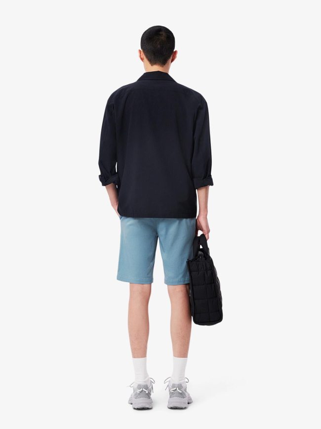 Bermuda chino slim fit en coton stretch bleu homme - Lacoste