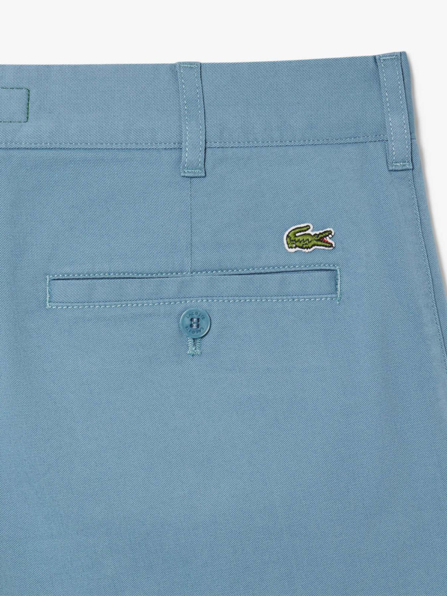Bermuda chino slim fit en coton stretch bleu homme - Lacoste