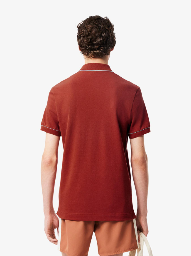 Polo en piqué stretch paris rouge homme - Lacoste