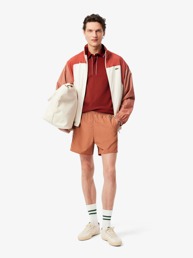 Polo en piqué stretch paris rouge homme - Lacoste