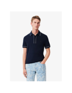 Polo en piqué stretch paris bleu marine homme - Lacoste