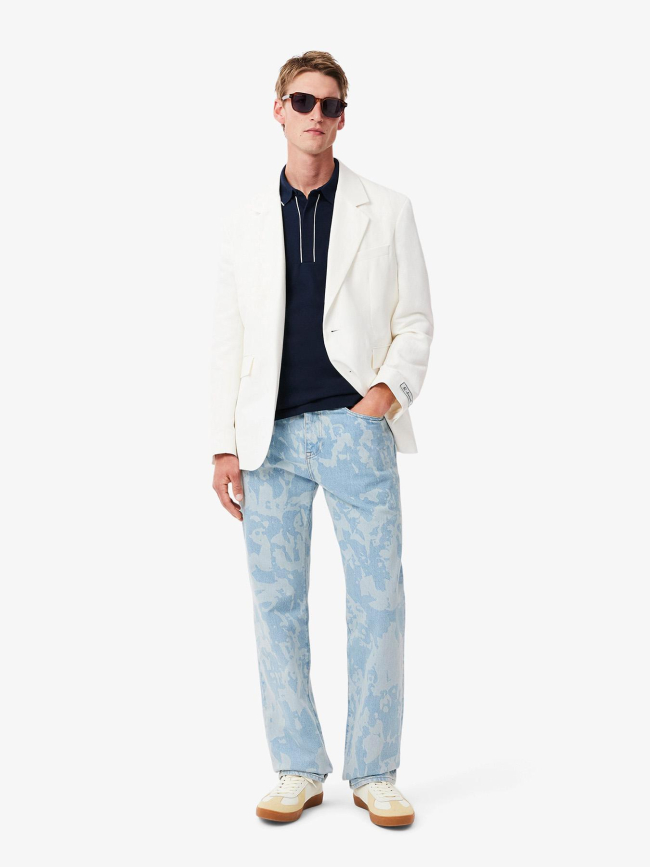 Polo en piqué stretch paris bleu marine homme - Lacoste