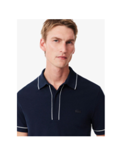 Polo en piqué stretch paris bleu marine homme - Lacoste