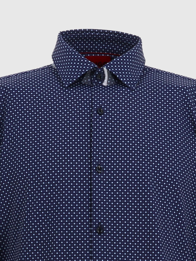 Chemise stretch à imprimé bleu marine homme - Hugo