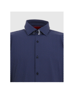 Chemise stretch à imprimé bleu marine homme - Hugo