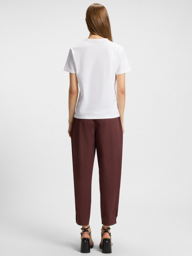 T-shirt logo ruban damacia blanc femme - Hugo