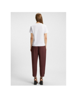 T-shirt logo ruban damacia blanc femme - Hugo