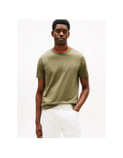 T-shirt logo hotel kaki homme - Tommy Hilfiger