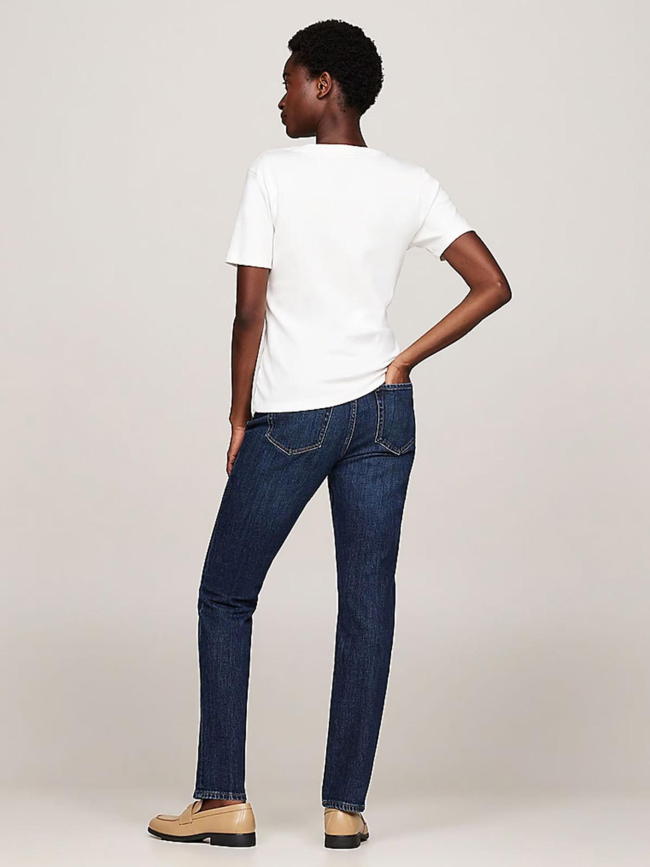 T-shirt col v new slim cody blanc femme - Tommy Hilfiger