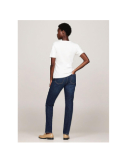 T-shirt col v new slim cody blanc femme - Tommy Hilfiger