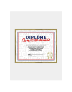 Diplôme du meilleur bouliste blanc et doré - STC
