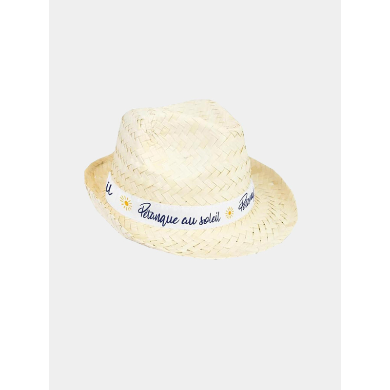 Chapeau de paille pétanque club adulte - STC