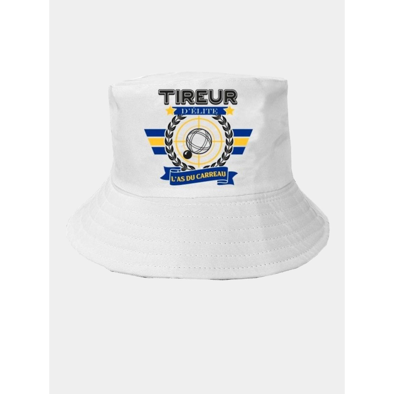 Bob pétanque tireur d'élite blanc adulte  - STC