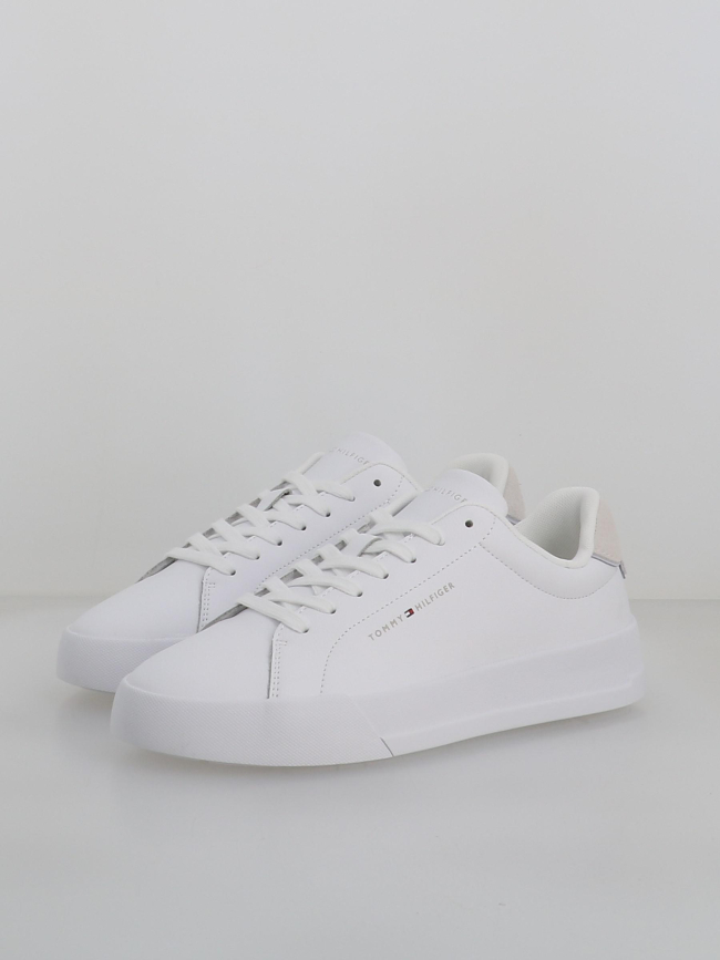 Baskets en cuir court detail blanc homme - Tommy Hilfiger