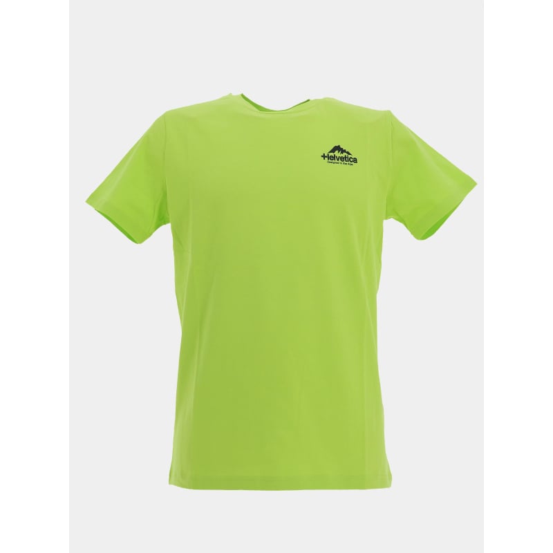 T-shirt à manches courtes union vert fluo homme - Helvetica