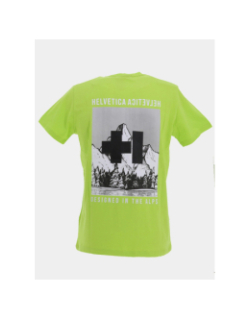 T-shirt à manches courtes union vert fluo homme - Helvetica